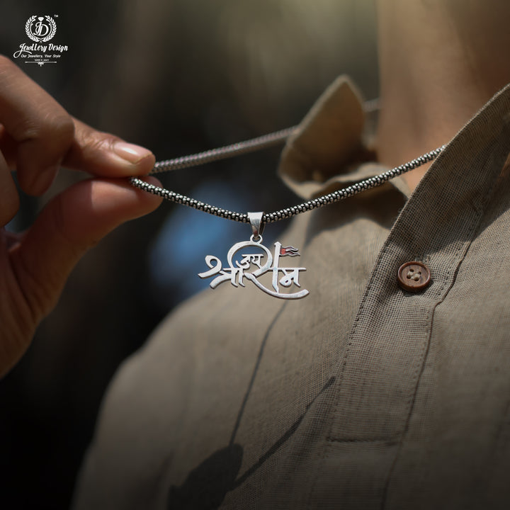 Jay Shree Ram  Silver  Pendant