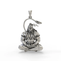 LORD HANUMAN PENDENT 92.5% STEARLING SILVER