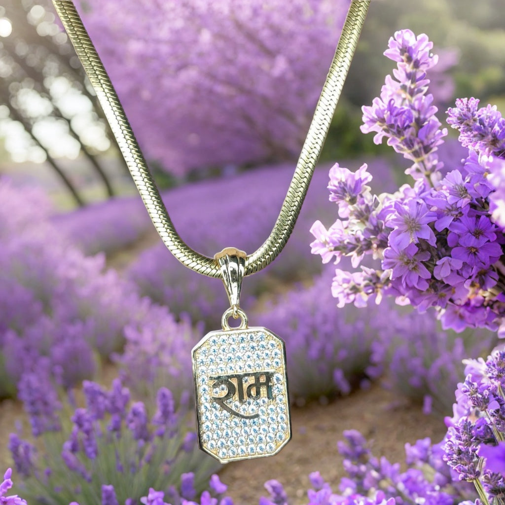 Shree Ram Pendant with Gold Plated Chain