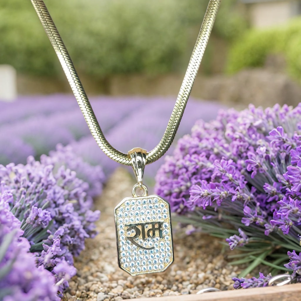 Shree Ram Pendant with Gold Plated Chain
