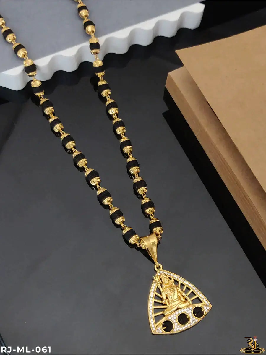 Gold Plated Shiv Best Quality Rudraksha Mala
