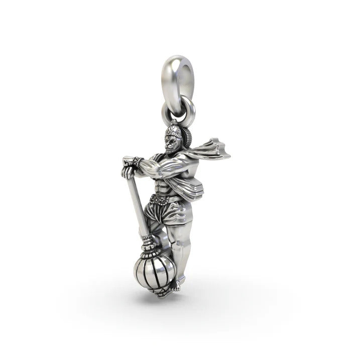 STANDING LORD HANUMAN PENDENT 92.5% STEARLING SILVER