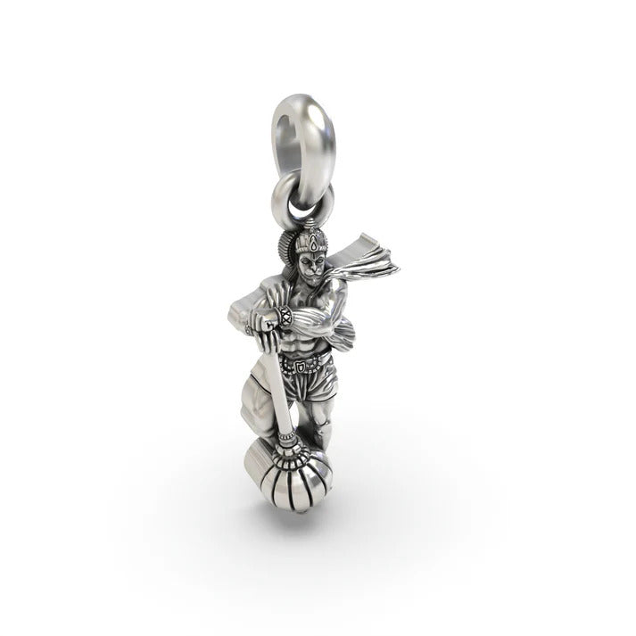 STANDING LORD HANUMAN PENDENT 92.5% STEARLING SILVER