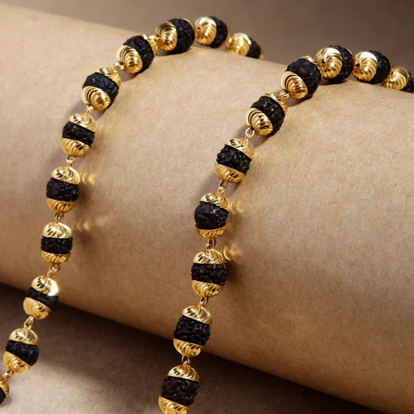 Premium Gold Plated Rudraksha Mala