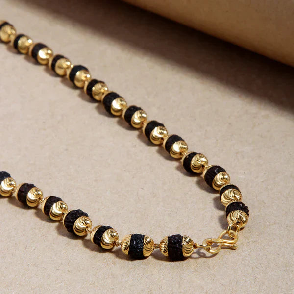 Premium Gold Plated Rudraksha Mala