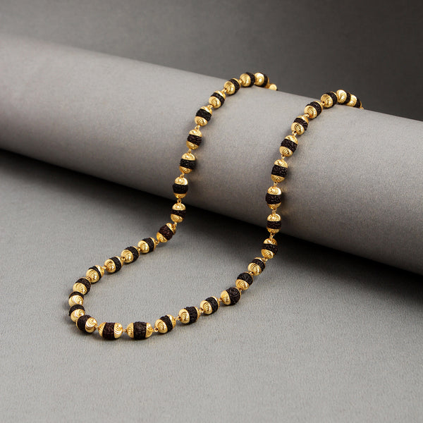 Premium Gold Plated Rudraksha Mala