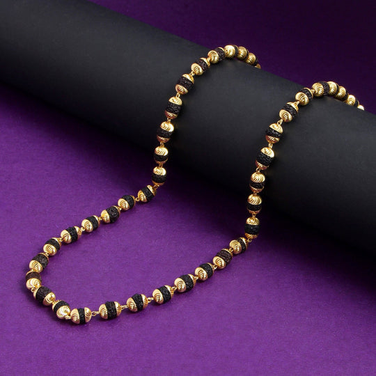Gold Plated Rudraksha Mala