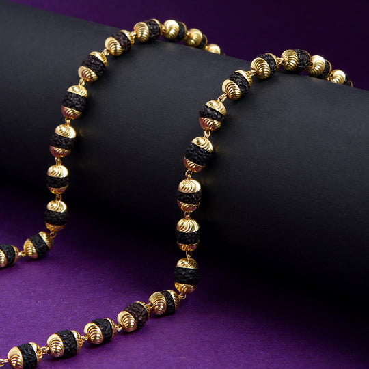 Gold Plated Rudraksha Mala