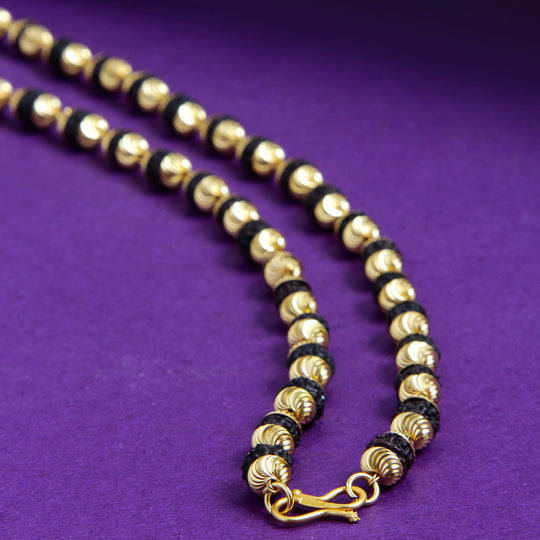 Gold Plated Rudraksha Mala