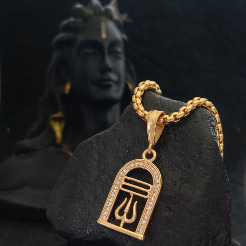 18k Mahadev Trishul Chain + Pendent