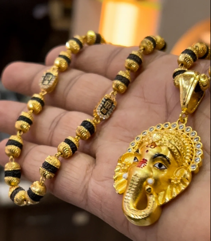 Ganesha Rudraksh Mala With Pendent
