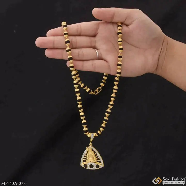 Gold Plated Shiv Best Quality Rudraksha Mala