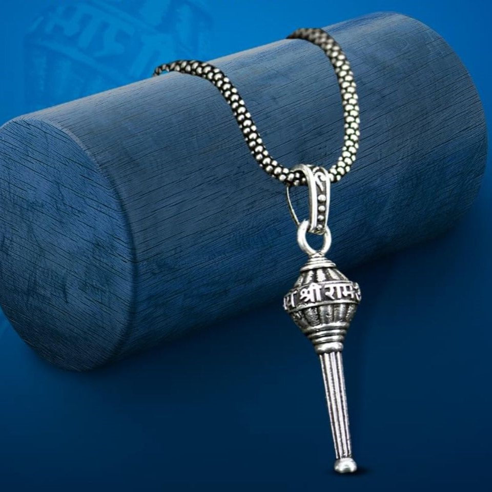 HANUMAN GADA LOCKET 92.5% STEARLING SILVER