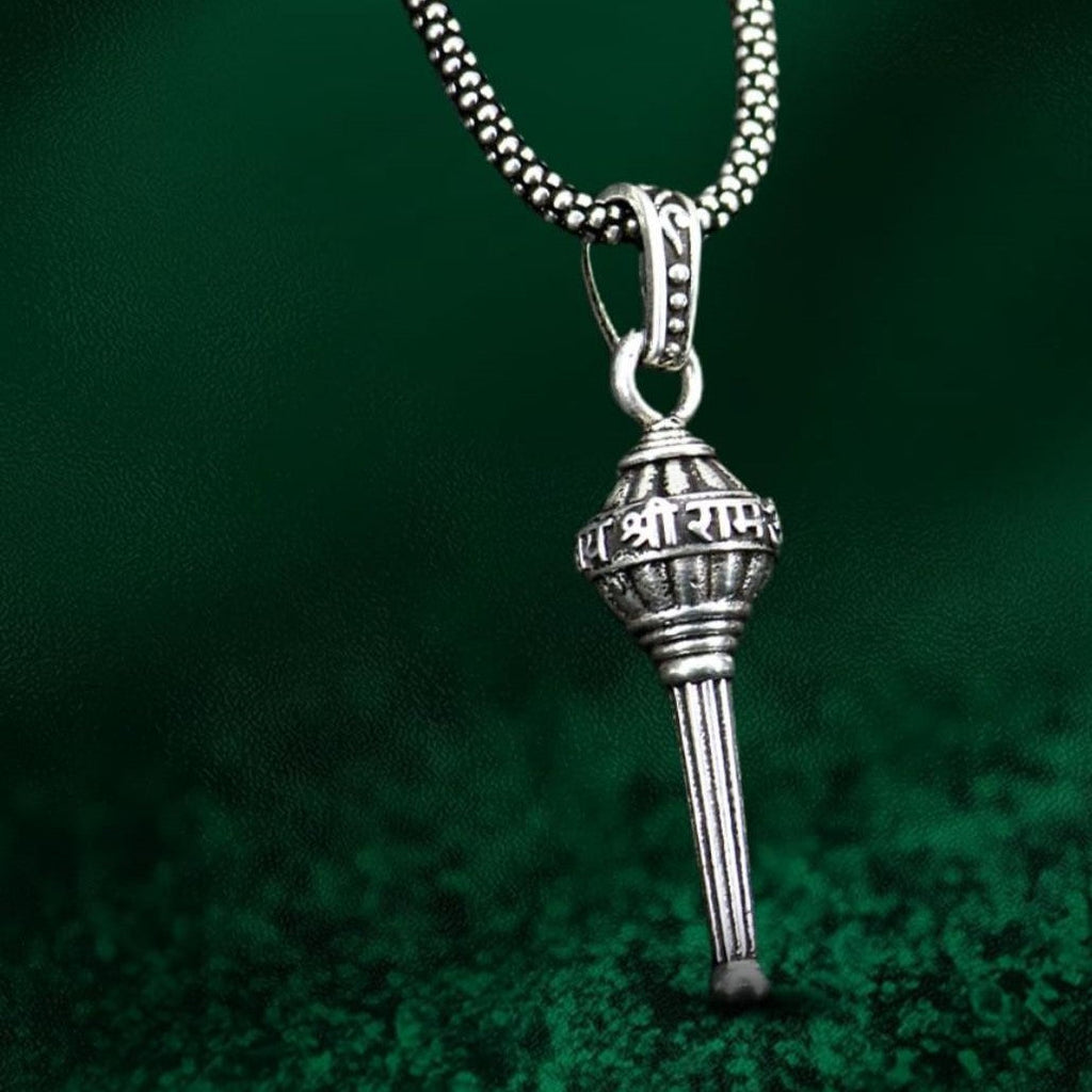 HANUMAN GADA LOCKET 92.5% STEARLING SILVER