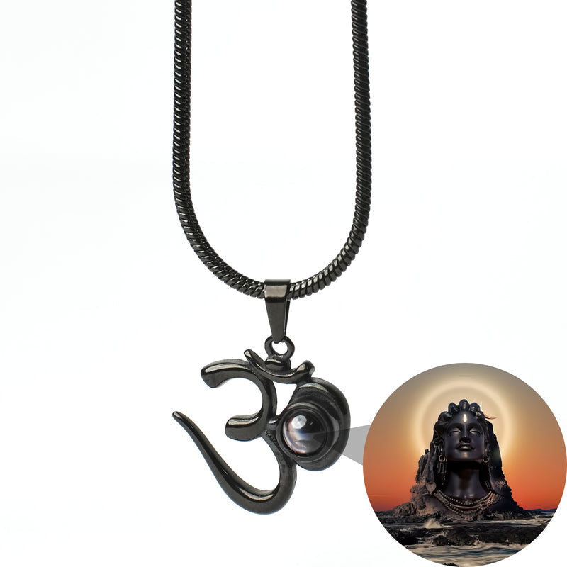Shiva OM Pendant with Adiyogi Photo