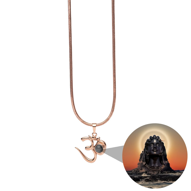 Shiva OM Pendant with Adiyogi Photo