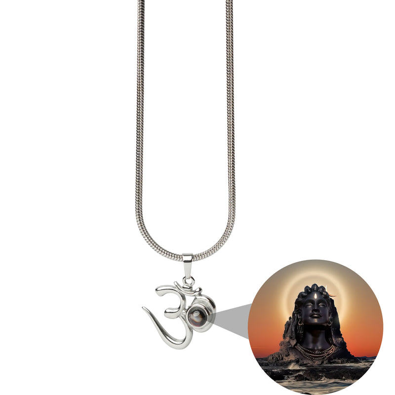 Shiva OM Pendant with Adiyogi Photo