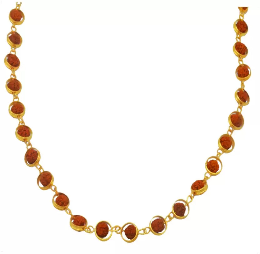 Rudraksha Capping gold Mala